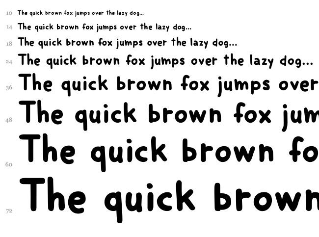 DK Smiling Cat font waterfall